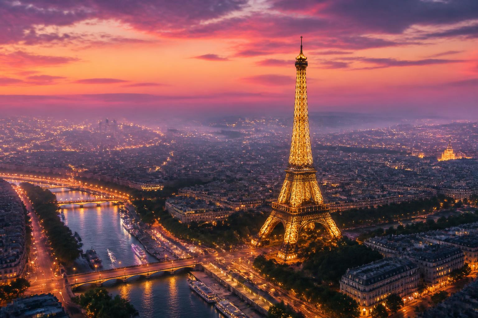 Paris at dusk